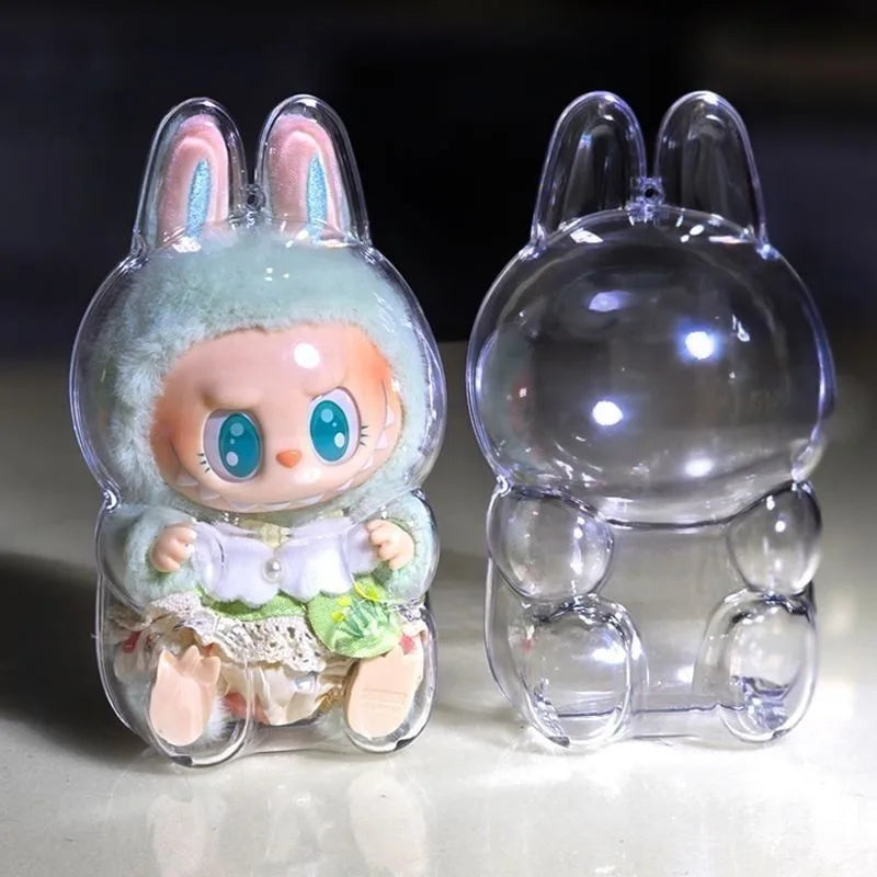 🧸 Labubu Carry-On Case – Clear, Portable🔒