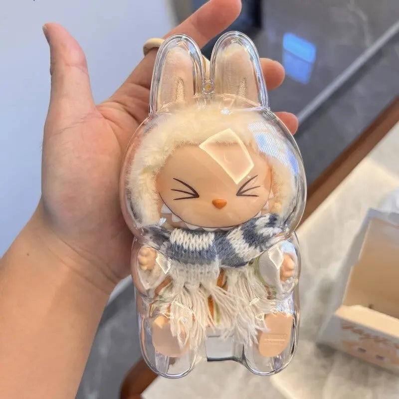 🧸 Labubu Carry-On Case – Clear, Portable🔒