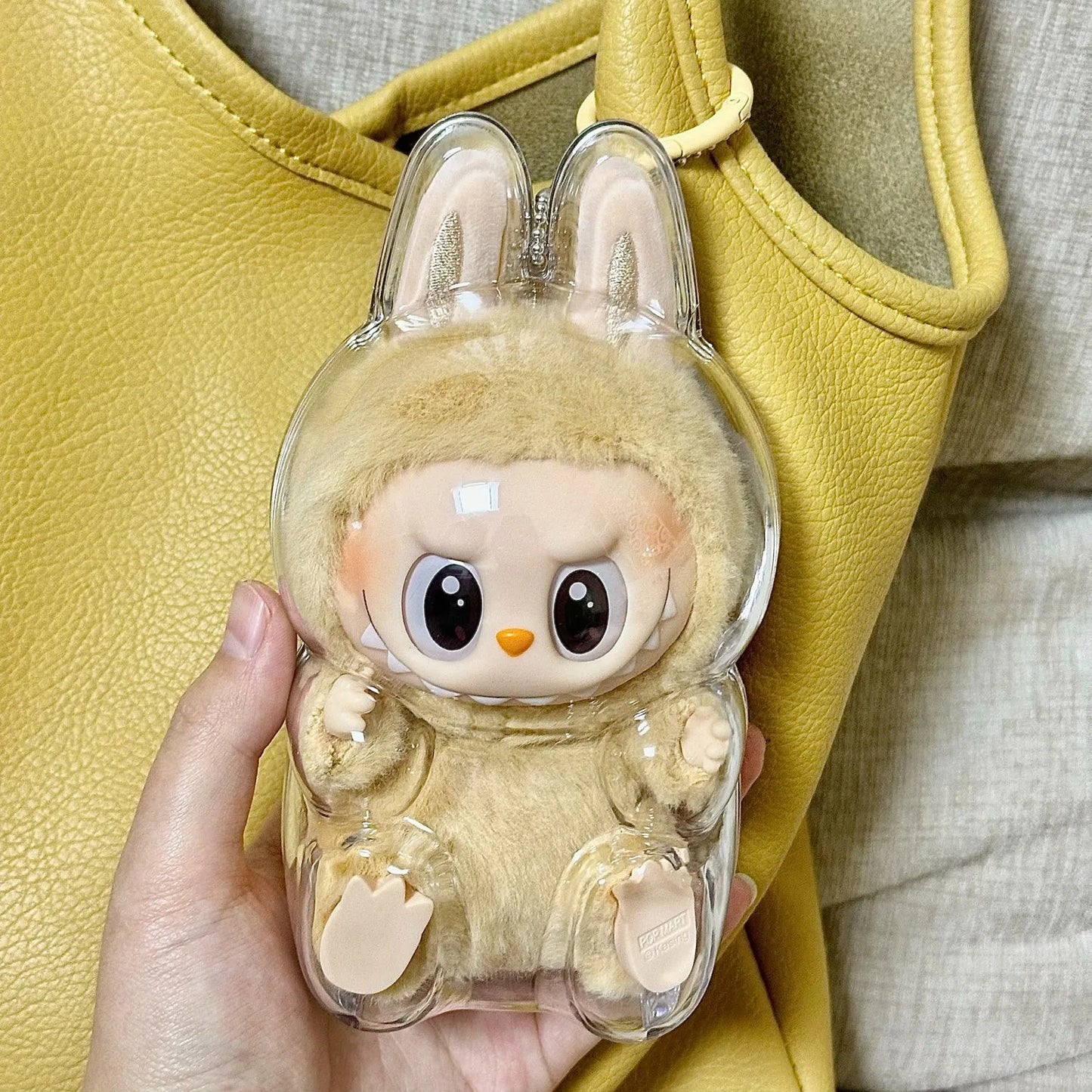 🧸 Labubu Carry-On Case – Clear, Portable🔒
