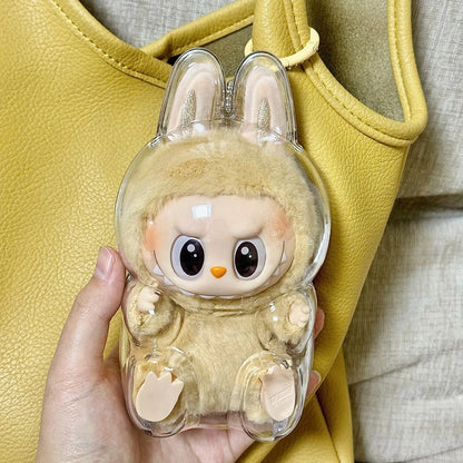 🧸 Labubu Carry-On Case – Clear, Portable🔒